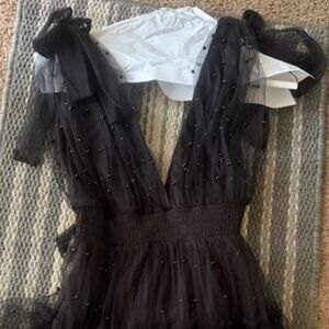 Fashion Nova - Nya Tulle Maxi Dress - Black